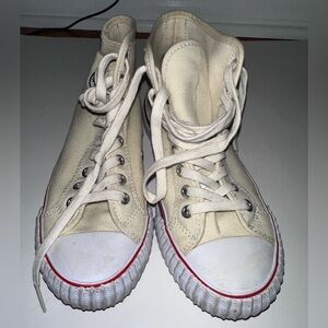 P.F. Flyers Cream Center Hi Vintage Sneakers